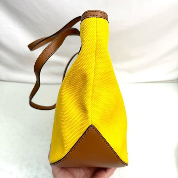 Michael Kors Kempton Bright Yellow Tote Bag Purse - Picture 3 of 10